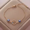 Retención de Color Galvanizado Ojo de Diablo Trébol de Cuatro Hojas Ojo de Diamante Pulsera Moda Femenina Simple Comercio Electrónico Transfronterizo Joyería Comercio Exterior