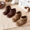 Botines Cortos de Hebilla Estilo Maillard para Niñas 2026 Otoño/Invierno Botas de Cuero Gruesas y Modernas para Niñas Botas Birkenstock Plegables de Suela Blanda