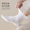 Calcetines Fengmei de Algodón 95% para Hombre, a Media Pantorrilla, para Todas las Estaciones, de Algodón Puro para Hombre de Negocios, Color Sólido, Algodón Peinado, Antibacterianos, Resistentes al Olor, Calcetines Sin Costuras