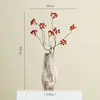 Vaso Cerâmico Retrô com Padrão Espiral, Detalhe Branco, Sensação de Luxo Leve e Alto Padrão, Adequado para Entrada de Sala de Estar, Decoração de Arranjo de Flores, Jarra de Cerâmica