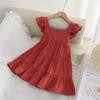 Vestido Verão Estilo Japonês e Coreano Estilo Ocidental Saia Camisola Princesa Fuga Saia Bolo Cor Sólida Nova Vestido para Menina