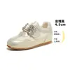 Artículo popular de TikTok: Zapatos Forrest Gump de cuero genuino para mujer con aumento interno de altura de 4.5 cm, nuevos y versátiles para el otoño de 2026, zapatillas de entrenamiento casuales alemanas