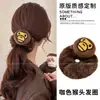 Scrunchie Estilo Coreano com Laço e Estampa de Flores para Mulheres 2026 Novo Estilo Elástico de Cabelo para Coque Elástico Alto Corda de Cabelo Acessório de Cabelo