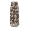 Falda Larga de Verano Nueva Moda Estilo Resort Francés Floral Ajustada al Cuerpo Falda Cola de Pescado Cintura Alta Delgado para Mujer