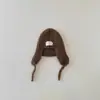 Gorro Infantil Yipan para Otoño e Invierno Estilo Coreano Estilo Ins Color Sólido Protección para Orejas Color Caramelo Cálido y Resistente al Viento Gorro de Punto para Niñas