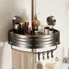 Fornecimento do Fabricante Ventosa Banheiro Prateleira Triangular Sem Furos Canto da Parede do Vaso Sanitário Chuveiro Rack de Armazenamento Elevado para Gel de Banho