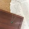 ¡Blues conmovedores! Collar Realista de Paraíba Estilo Fresco y Artístico Cadena para Clavícula Versátil de Alta Gama Accesorio
