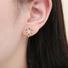 Pendientes Románticos de Copo de Nieve Microincrustados para Mujer Estilo Coreano Exquisitos Pequeños Simples Pendientes Versátiles Tendencia de Moda Pendientes de Moda en Internet