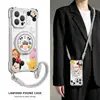 Lindo Mickey Adecuado para Funda de Teléfono Móvil Apple 17Pm iPhone15 Esquina Cuatro Correa 16 Dibujos Animados 14 con Soporte 18 Mujer