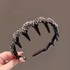 Horquilla de Malla Retro de Lujo Ligero Personalizada Diadema de Verano para Mujer Diadema de Redondeo de Pedrería Súper de Hada Nueva Diadema de Borde Delgado de Celebridad de Internet