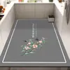 Alfombrilla para suelo de cocina de casa, secado rápido, antideslizante, cobertura completa, área grande, resistente a la suciedad, fácil de mantener, alfombra, alfombrilla absorbente para pies de baño