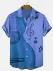 Camisa de Moda para Hombre Nueva y Moderna, de Comercio Exterior Europeo y Americano Transfronterizo, con Estampado Digital, Mangas Cortas y un Cuello de Solapa Único