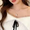 Nuevo Collar en Capas de Perla y Circonita para Mujer, Cadena Doble Plateada con Acabado de Alta Gama, Cadena para Suéter de Tendencia de Moda Nicho