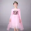 Vestido de manga larga para niña Otoño 2022 Festival de Navidad Vestido de princesa Frozen falda para niños falda de malla