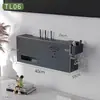 Caja de almacenamiento para router, Estante para decodificador de TV, Soporte para colocar módem inalámbrico WiFi, Regleta y caja para ocultar cables