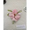Lazo de Tulipán Estilo Bosque para el Cabello Pequeño de Nicho Sujetador para Moño Holder para Cola de Caballo Chica de Alto Valor Accesorio para el Cabello