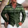 Moda transfronteriza Camisa nueva de otoño para hombre Impresión digital 3D casual para exteriores de manga larga una generación de cabello