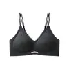 Loja de 15 anosLingerie feminina para seios pequenos, push-up, respirável, suporte suave, sem costura, alças finas, suporte lateral, sutiã, transfronteiriço