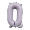 Globos de Papel de Aluminio de 16 pulgadas Color Morado Macarrón Morado Claro Letras A-Z Números 0-9 Decoración para Fiesta de Cumpleaños Globos Banner