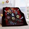 Manta de Franela Figura Sala de Estar Sofá Ligera Suave Amigos Película de Terror Halloween Dormitorio Felpa Regalo