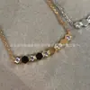 Versión Alta Collar de Panal Shangmei Pendientes Redondos Huecos Pulsera Corte CNC Baño Grueso Oro 18k Oro Rosa Cadena para Clavícula