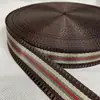Fita de nylon imitação colorida fita listrada alça de mala 3,8 cm em estoque atacado grande quantidade fornecimento direto da fábrica Congyou