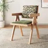 Mesa y sillas de comedor vintage de madera maciza estilo francés, sillas de comedor con respaldo, sillas de ratán para el hogar y hotel de ocio de mediados de siglo, taburetes de moda