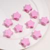 Contas Acrílicas Creme com Furo Grande Estrela de Cinco Pontas Flor de Ameixa Coração Contas Feitas à Mão DIY Caseiro Corrente para Celular Chaveiro Joias