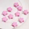 Cuentas de acrílico color crema con agujero grande, pentagrama, flor de ciruelo, cuentas en forma de corazón, materiales y accesorios para cadenas de teléfono y llaveros hechos a mano
