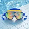 Gafas de natación Qi Lang con combinación de colores macarrón, lentes de alta definición antivaho, adecuadas para jugar en la playa, resistentes a impactos, equipo de natación para niños