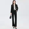 Conjunto de otoño para estudiantes universitarias petite: traje formal bordado para entrevistas, traje de falda profesional, conjunto de traje estilo preppy para mujer