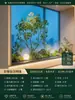 Paisajismo con plantas artificiales para decoración de interiores, decoración de escaleras de restaurante y escaparates, gran paisaje de plantas verdes simuladas, árbol artificial