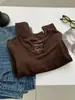 Camiseta de manga larga con cuello en U estilo coreano para mujer, para realzar el color, retro, capa interior cálida, top adelgazante de capa base Otoño/Invierno 2026