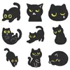 Insignia Bordada de Gato Negro de Humor Sarcástico - Ropa Divertida, Enojada, Molesta, Perezosa de Gato - Reparable para Agujeros, Planchable