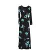 Comércio exterior novo vestido estampado cintura quatro cores temperamento comutador quatro lados elástico estampado sem forro de fleece vestido vestido