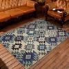 Alfombra Rectangular para Sala de Estar Geometría Europea Dormitorio Estudio Té Hotel Pasillo de Hotel Tapete de Piso Completo Lavable