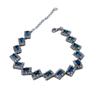 2023 Invierno nuevo Plata S925 chapado en platino incrustado Londres azul pulsera JB7281-11 3 * 5 mm * 15