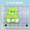 Borracha Macia de PVC Urso Arco-Íris Capa de Celular DIY Grampo de Cabelo Acessórios para Headwear Tamancos Bolsa Chapéu Adesivo de Geladeira