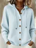 Cárdigan de punto con capucha de color liso para mujer, superventas transfronterizo, suéter de manga larga de corte holgado, prenda exterior casual y versátil