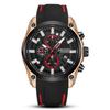 Reloj de hombre marca megir multifunción cronógrafo deportivo silicona reloj de cuarzo deportivo para hombre 2144