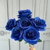 Ramo de Rosas de 9 Cabezas, Rosa Artificial de Múltiples Cabezas, Decoración Floral para Mesa de Boda, Flor de Seda, Fabricante Mayorista de Exportación
