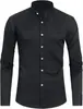 Camisa Elástica Cuatro Vías con Cuello Alto Transfronteriza para Hombre, Ropa Elástica para Hombre sin Planchar, Color Sólido, Camisa Transpirable Personalizable en Amazon
