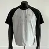 Camiseta de Manga Corta para Hombre, Marca de Moda, Verano Holgada, Manga Tres Cuartos, Nuevo Modelo 2026, Estilo Celebridad de Internet, Camiseta Simple para Hombre