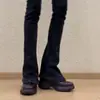Botas de Neve Esportivas Retro com Solado Grosso e Bico Redondo para Mulheres 2026 Inverno com Zíper Lateral Forradas com Lã Quentes Casuais Roupas de Trabalho Botas de Algodão