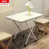 Mesa de Comedor Alta de Plástico Económica Escritorio de Cama para Apartamento Pequeño Mesa Cuadrada Pequeña Portátil Mesa de Comedor Plegable Mesa Plegable Nueva para Comer