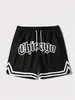 Shorts de Praia Masculino Respirável e Amigo da Pele Verão Novo Estilo Graffiti de Anjo Impressão 3D Malha Solto Confortável Casual
