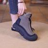 Botas de Cuero Cálidas Forradas de Polar, Botas de Algodón, Nuevas Botas de Nieve de Caña Alta con Suela Gruesa para Mamás Invierno 2026, Botines Ligeros de Suela Blanda