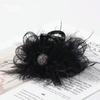 Pinza para el cabello elegante de lujo ligero de alta gama, moda coreana romántica, peluda, pinza para el cabello de malla de aspecto elevado, tocado, horquilla de flor, accesorios para el cabello