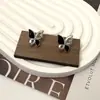 Nuevos Pendientes de Moda de Moda de Alta Venta con Mariposa Hueca y Goteo de Aceite con Diseño Único, Pendientes Florales, Accesorios para Orejas con Forma de Corazón