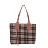 Estilo coreano Moda Grande Capacidade Commuter Bag Mulheres 2024 All-match Xadrez Nova Sacola Casual Bolsa de Ombro